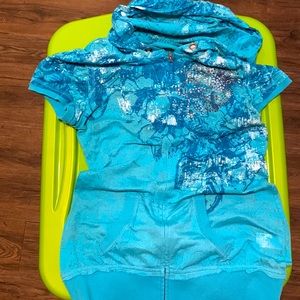 Maurices short sleeve zip up lightweight hoodie